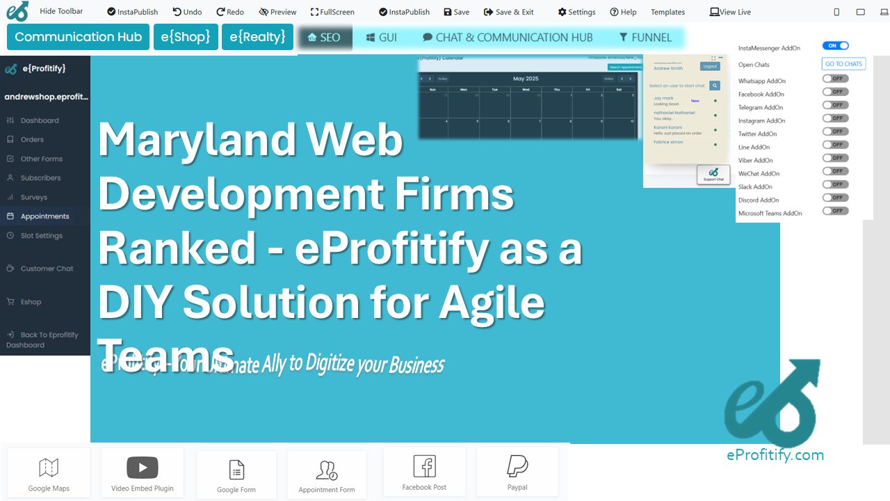 Maryland Web Development Firms Ranked - eProfitify as a DIY Solution for Agile Teams